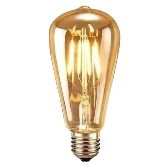 Lâmpada Vintage Filamente Led Decorativa Retrô Vintage Âmbar ST64 4W 320LM Gmh Trade LST64-SC-4W Menor preço em Lâmpada Vintage Filamente Led Decorativa Retrô Vintage Âmbar ST64 4W 320LM Gmh Trade LST64-SC-4W
