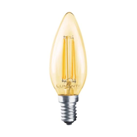 Imagem de Lâmpada Vintage Filamento Led Vela E14 4W 2400K 220V - Lumanti