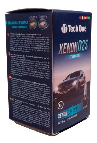 Imagem de Lâmpada Xênon HID D2S Tonalidade 6000k Potência 35W 12V Tech One Vidro de Quartzo com Proteção UV Luz Alta Intensidade