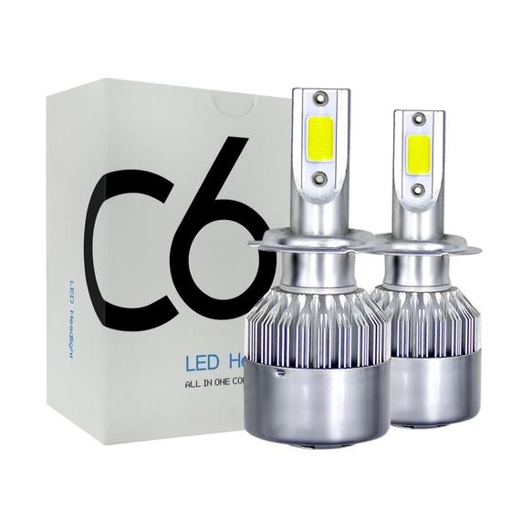 Imagem de Lâmpadas de Farol de Carro LED COB 72W - H11, H4, H7, H1, HB3, 9005, 9006 (2 Unidades)