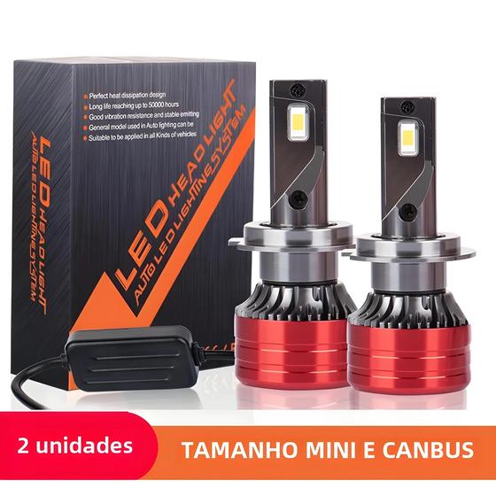 Imagem de Lâmpadas de Farol de Carro LED H4 H7 H11 6000K - 12V - 160W - 24000LM (2 Unidades)