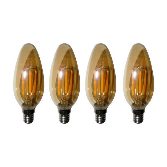 Imagem de Lampadas de Led Kit 4 Multi Filamento Bivolt 30W Iluminação Retro Vintage