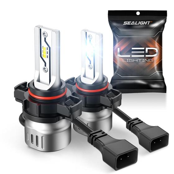 Imagem de Lâmpadas de Neblina LED SEALIGHT 5202 - 10000LM 6500K - Pacote com 2