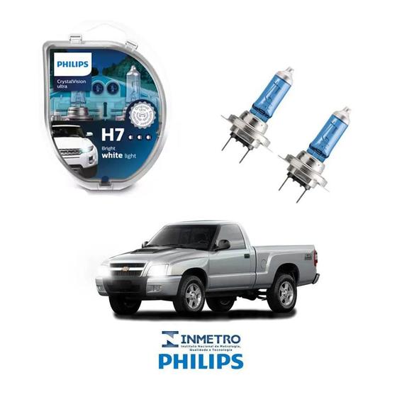 Imagem de Lâmpadas Farol Baixo GM S10 Pick-Up 2000-2012 H7 CrystalVision Philips