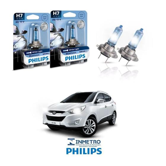 Imagem de Lâmpadas Farol Baixo Hyundai IX35 2010-2015 H7 BlueVision Philips