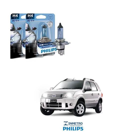 Imagem de Lâmpadas Farol Ford EcoSport Philips H4 BlueVision