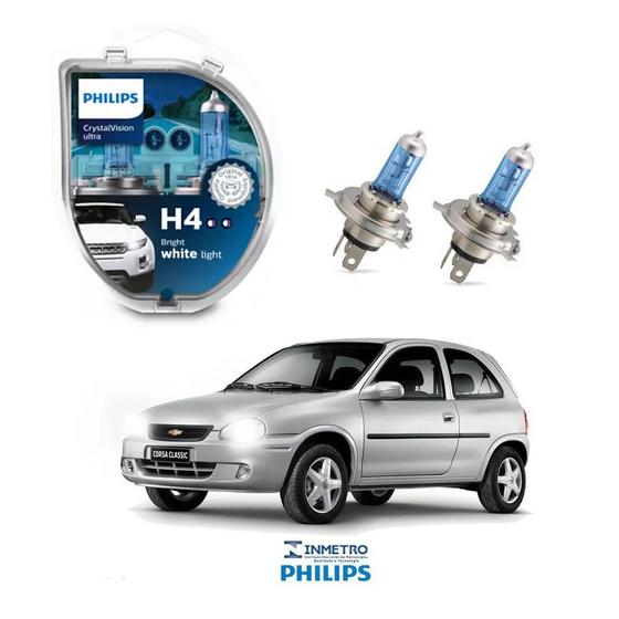 Imagem de Lâmpadas Farol GM Corsa Philips H4 CrystalVision