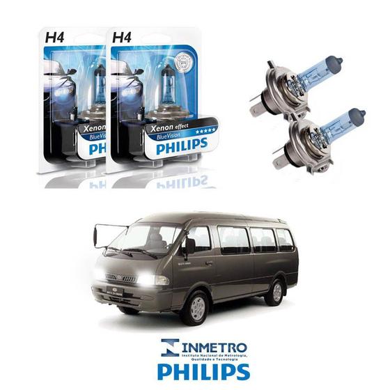 Imagem de Lâmpadas Farol KIA Besta Philips H4 BlueVision