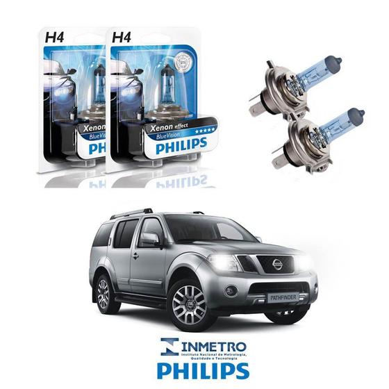 Imagem de Lâmpadas Farol Nissan Pathfinder Philips H4 BlueVision