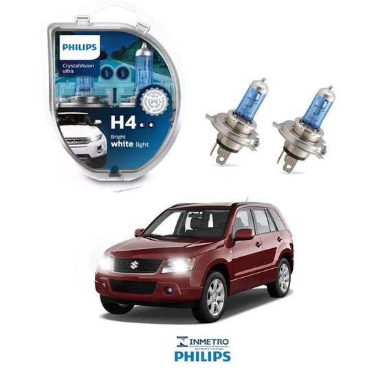 Imagem de Lâmpadas Farol SUZUKI  Grand Vitara Philips H4 CrystalVision