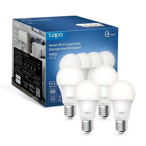 Imagem de Lâmpadas inteligentes Tapo TP-Link Natural Daylight 800LM, pacote com 4
