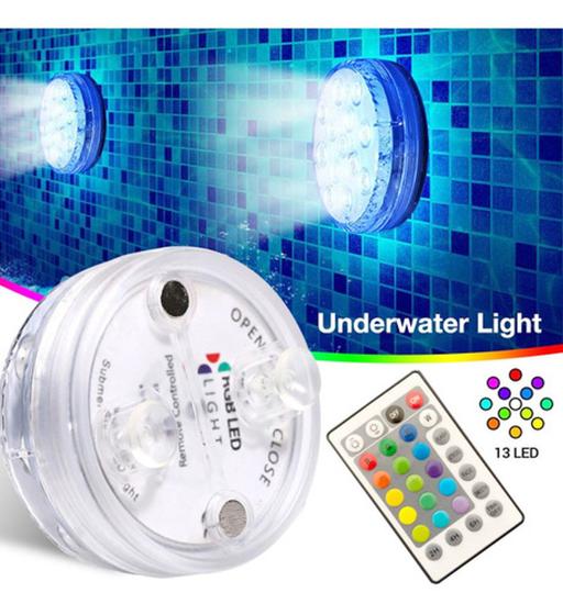 Imagem de Lâmpadas LED  13 cores para piscina Copo ventosa Com Controle
