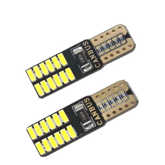 Imagem de Lâmpadas LED Brancas Canbus T10 W5W 194 501 12V 24V - 100 Peças para Veículos