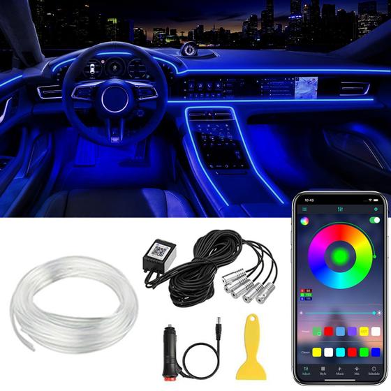 Imagem de Lâmpadas LED para interior de carro QVEVDACAR RGB 16 milhões de cores