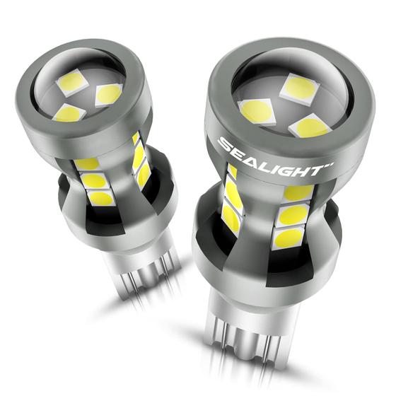 Imagem de Lâmpadas LED SEALIGHT 912 921 6000K 2600lm T15 para luz de backup