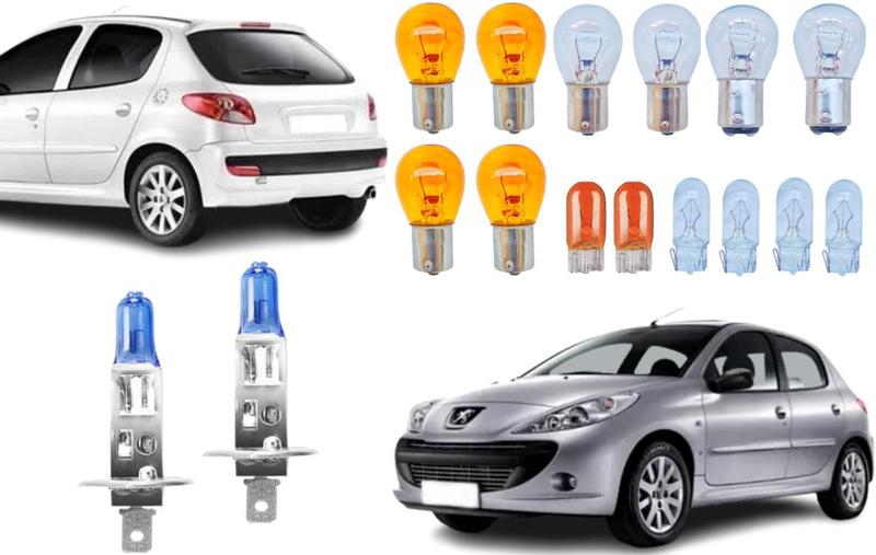 Imagem de Lampadas super branca farol lanterna peugeot 207 2009 a 2015