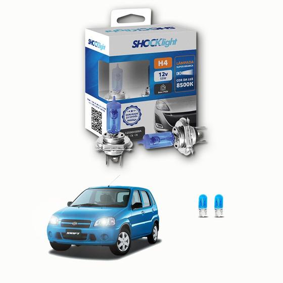 Imagem de Lâmpadas Super Brancas Farol SUZUKI Swift H4 8500k + W5W