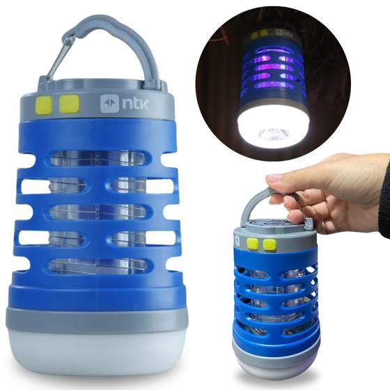 Imagem de Lampiao Lanterna Mata Mosquito Trap Light Ntk Led Usb Recarregavel Nautika