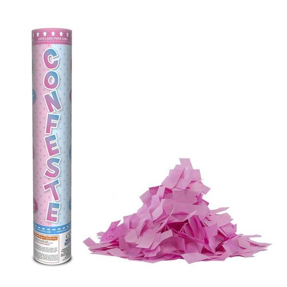 Imagem de Lança Confete Confeste Chá Revelação Rosa - 30 cm - Mundo Bizarro