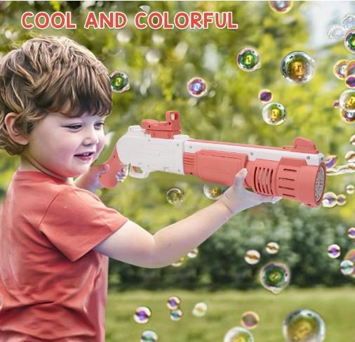 Imagem de Lançador Bolhas De Sabão Bubble Gun Máquina Festa Brinquedo Bola Bolha Tiktok Crianças