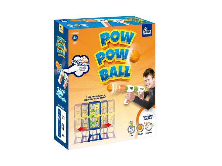 Imagem de Lançador Com Alvo Movel Pow Ball Com 15 Bolinhas Fenix