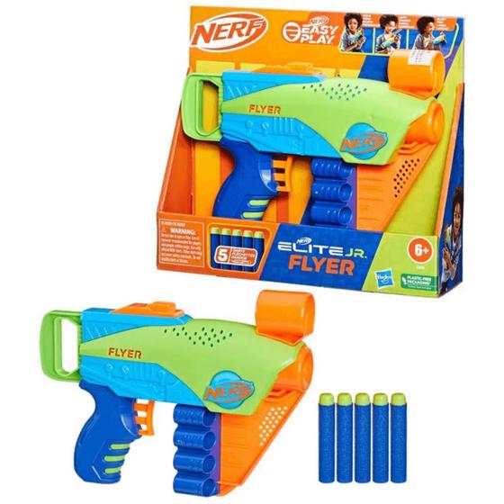 Imagem de Lançador De Dardos Nerf Elite Jr Flyer com 5 Dardos Hasbro