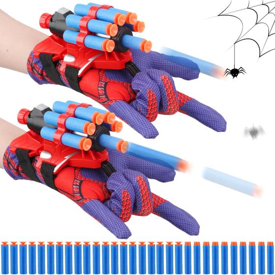 Imagem de Lançador de Teia de Aranha JONEG - Pacote com 2 Unidades e Luva para Crianças