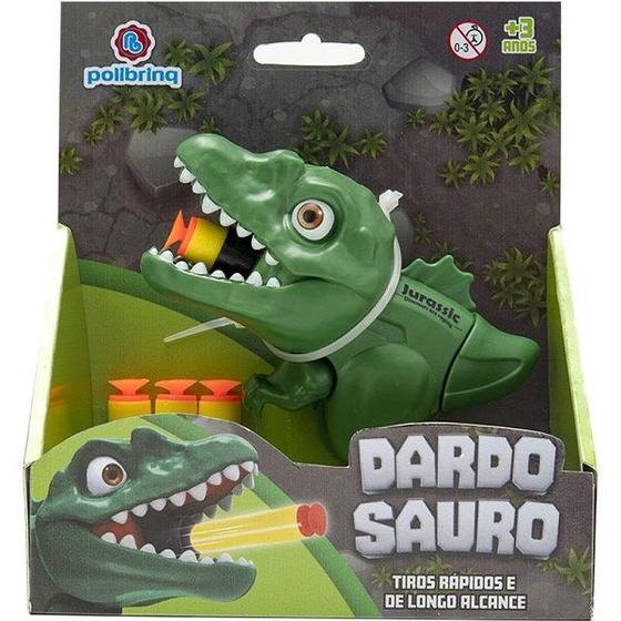 Imagem de Lançador Dino Dardo Sauro com 3 Dados Verde Polibrinq AN2014