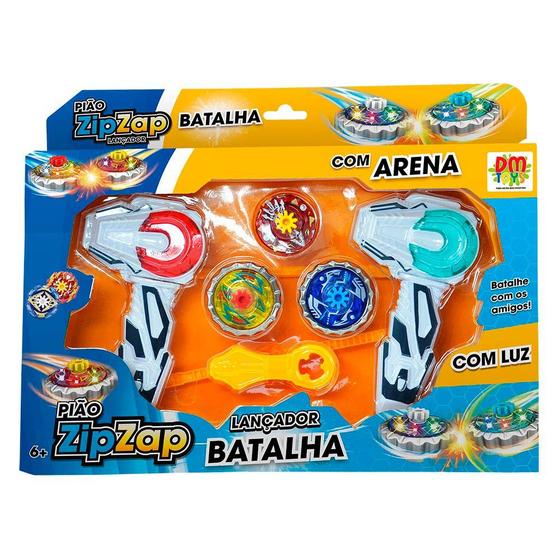 Imagem de Lançador e Pião de Batalha - Arena - ZipZap - Lançador Batalha - DM Toys