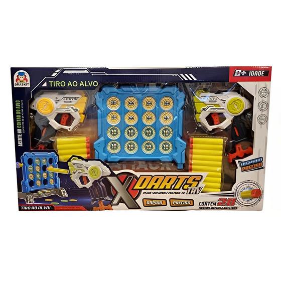 Lançador Infantil Tiro Ao Alvo X Darts Tav 20 Dardos 1101 Braskit