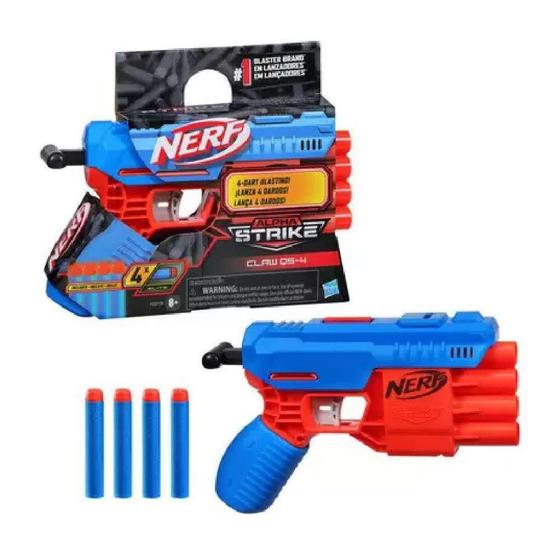 Imagem de Lançador Nerf Alpha Strike Fang Claw Qs-4 - Hasbro F2219