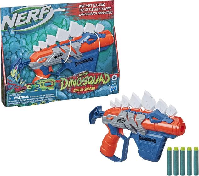 Imagem de Lançador Nerf Dinosquad Stego-Smash c/ 5 Dardos - Hasbro