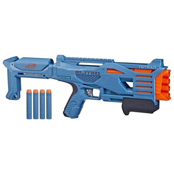 Imagem de Lançador Nerf Elite 2.0 Tetrad Qs-4 Lança 4 Dardos - Hasbro