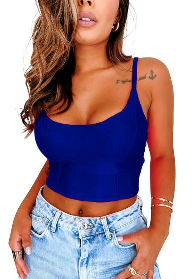 Imagem de Lançamento Cropped Top Feminino Básico Alcinha Fina e Estilo Único