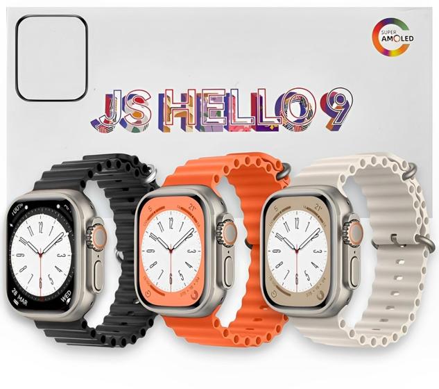 Imagem de Lançamento Smartwatch Js Hello 9 Amoled 2024 Gps Chatgpt Original + Película