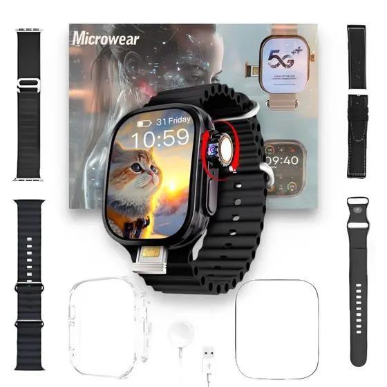 Imagem de Lançamento Smartwatch Ultra 3 Ai 5G 2/16GB Amoled Com Chip Android Camera Wifi