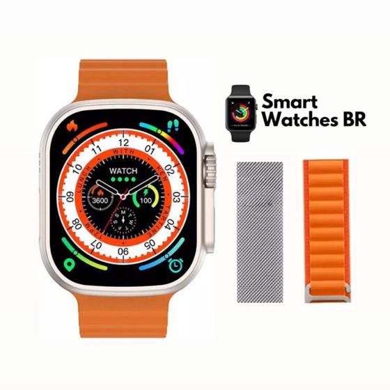 Lançamento Smartwatch W68 Ultra Séries 8 Nfc 49mm + 2 pulseiras - Iwo ...