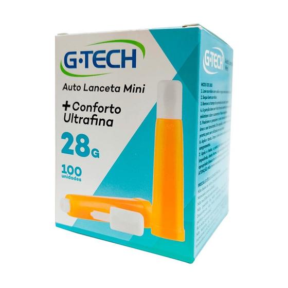 Imagem de Lanceta Gtech Automática Mini 28g Caixa com 100 Unidades