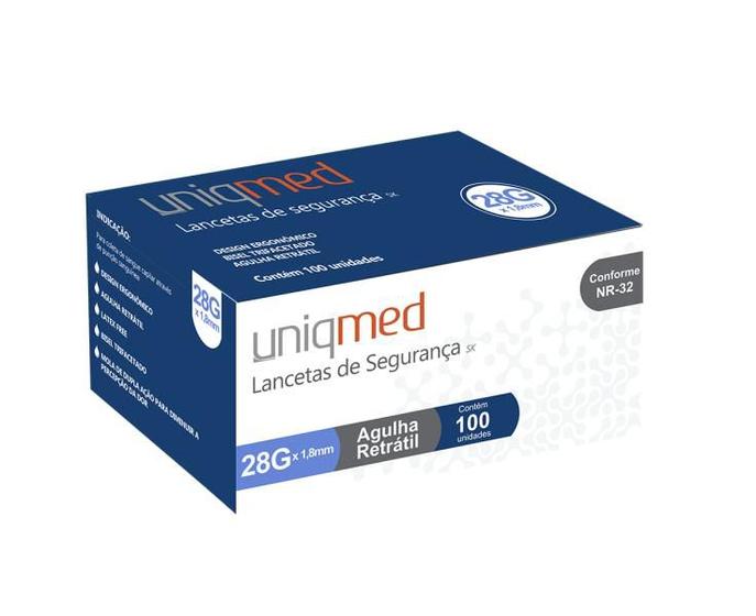 Lancetas de Segurança 28G x 1.8mm c/ 100 Uniqmed - Acupuntura ...