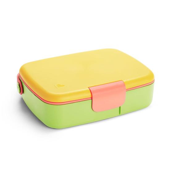 Imagem de Lancheira Bento Box Munchkin Amarelo Verde Rosa Com Talheres