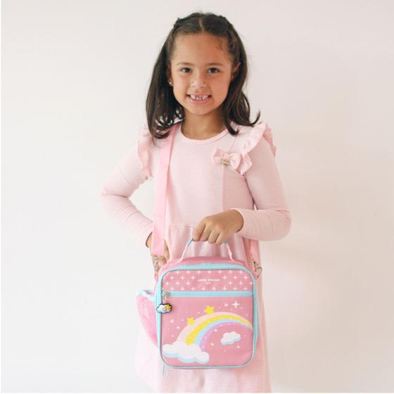 Imagem de Lancheira Bolsa Térmica Necessaire Marmita Lanches Infantil Juvenil Escola Passeio Creche Menino Menina Alça Ombro