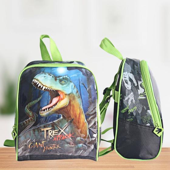 Imagem de Lancheira Escolar Infantil Dinossauro T-Rex Verde Térmica