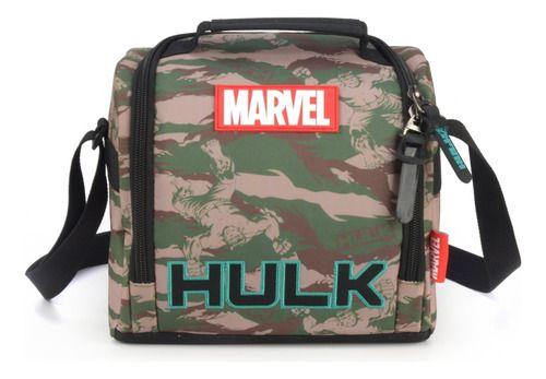 Imagem de Lancheira Hulk Infantil Escolar Camuflado Verde - Luxcel