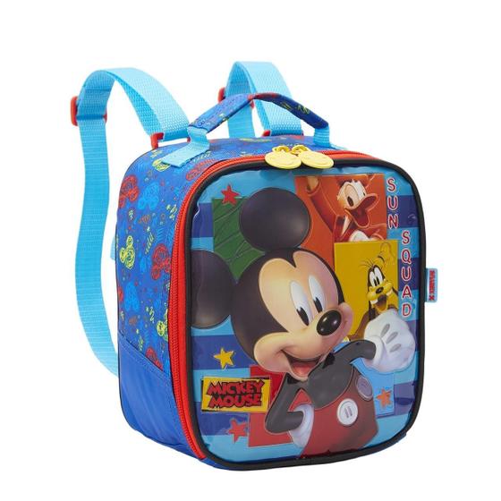 Imagem de Lancheira Infantil Mickey Mouse Bolsa Térmica Escolar Azul