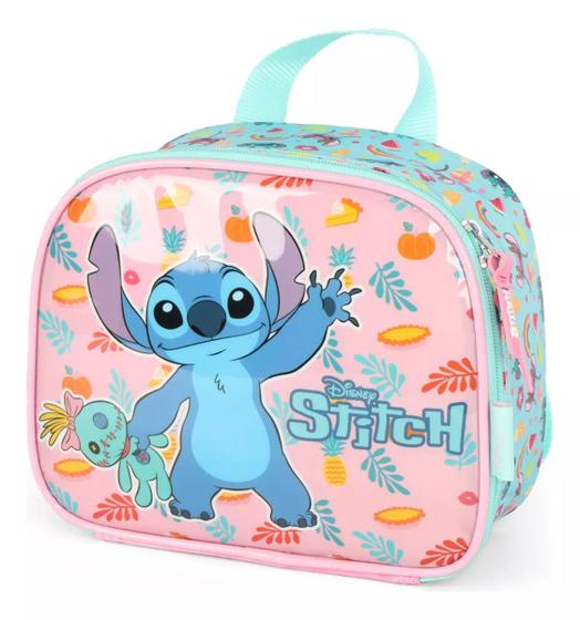 Imagem de Lancheira stitch rosa oficial