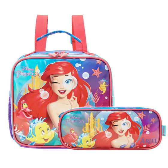 Imagem de Lancheira Térmica Ariel A Pequena Sereia Estojo Duplo Disney