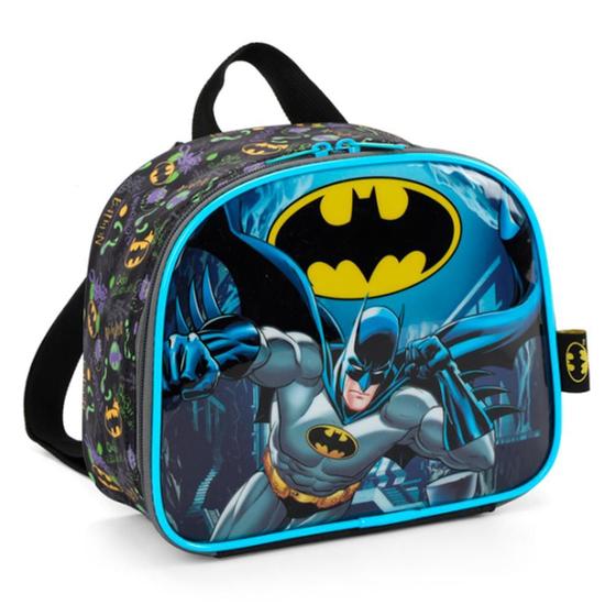 Imagem de Lancheira Térmica Batman Escolar Preto - Luxcel 19x23x8 cm