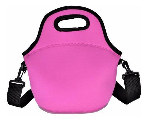 Imagem de Lancheira Térmica Bolsa Marmita Fitness Neoprene Portátil Lanche Viagem Necessaire Comida Alça Marmiteira Diversas Cores e Modelos