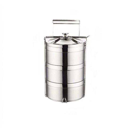 Imagem de Lancheira Térmica de Aço Inoxidável 304 - 3 Camadas - Portátil e à Prova de Vazamentos