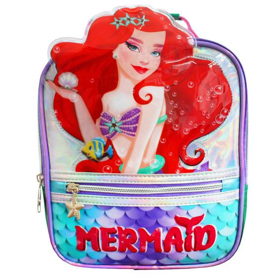 Imagem de Lancheira Térmica Escolar Denlex Mermaid Meninas Infantil